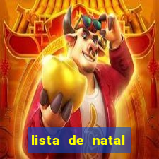 lista de natal para imprimir